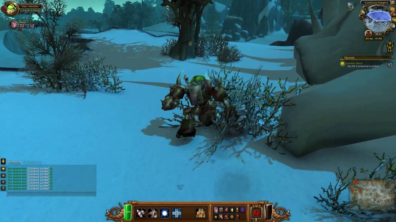 Lumber Hack Quest ID 12050 Playthrough Dragonblight