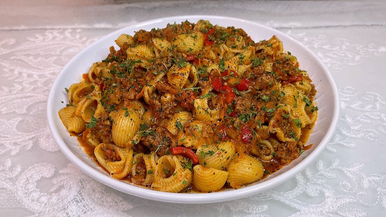 Nudeln mit Hackfleisch Pasta One Pot  schnelles und einfaches Mittagessen 👍