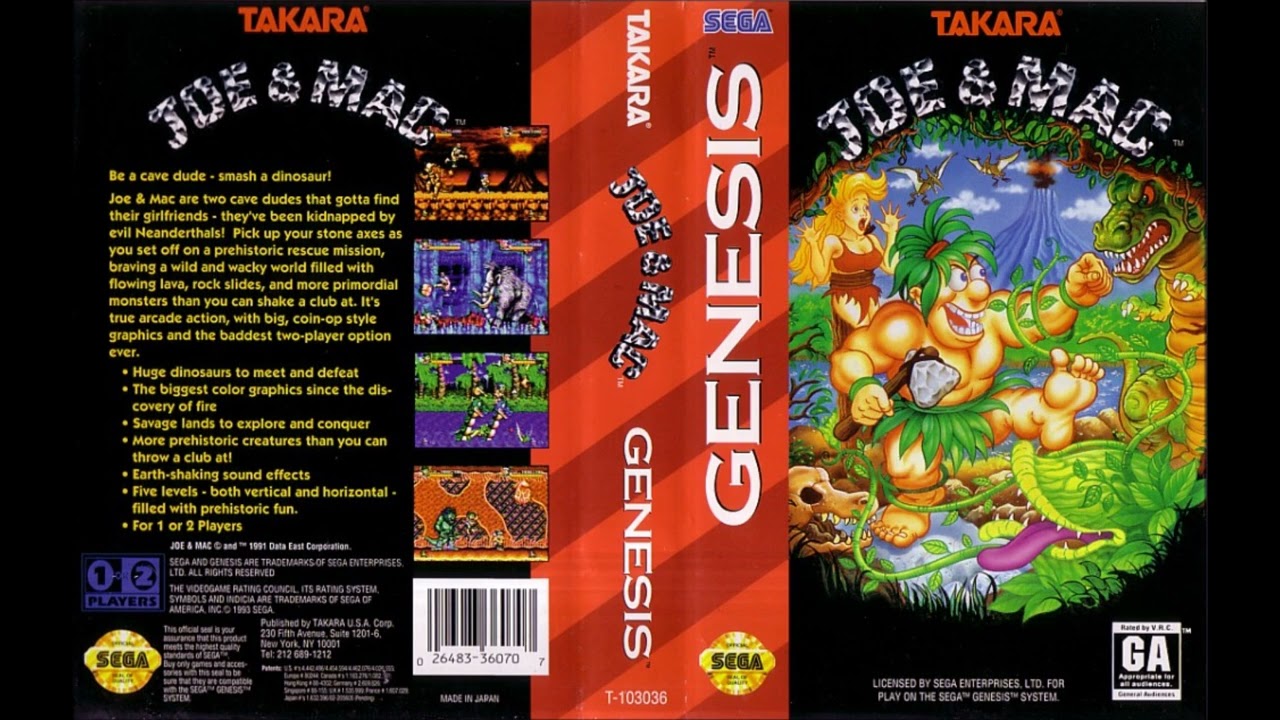 Joe & Mac | SEGA Genesis Full Soundtrack OST (Real Hardware)