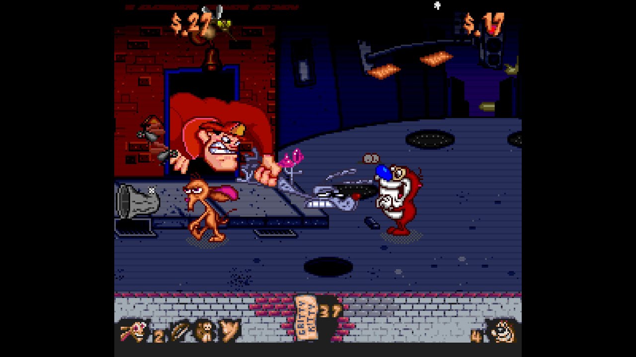 The Ren & Stimpy Show: Time Warp SNES 2 player 60fps