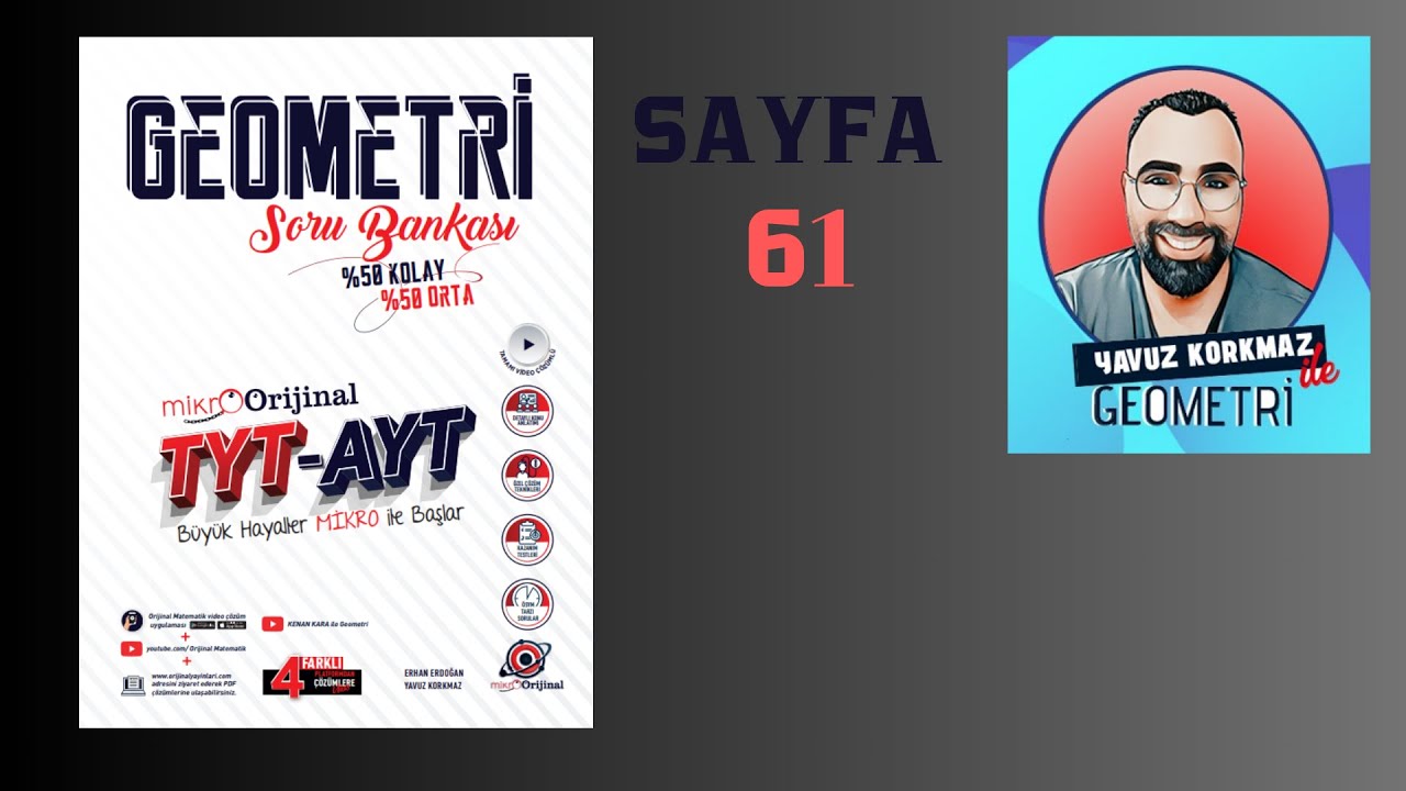 SAYFA 61/ MİKRO ORİJİNAL GEOMETRİ ÇÖZÜMLERİ