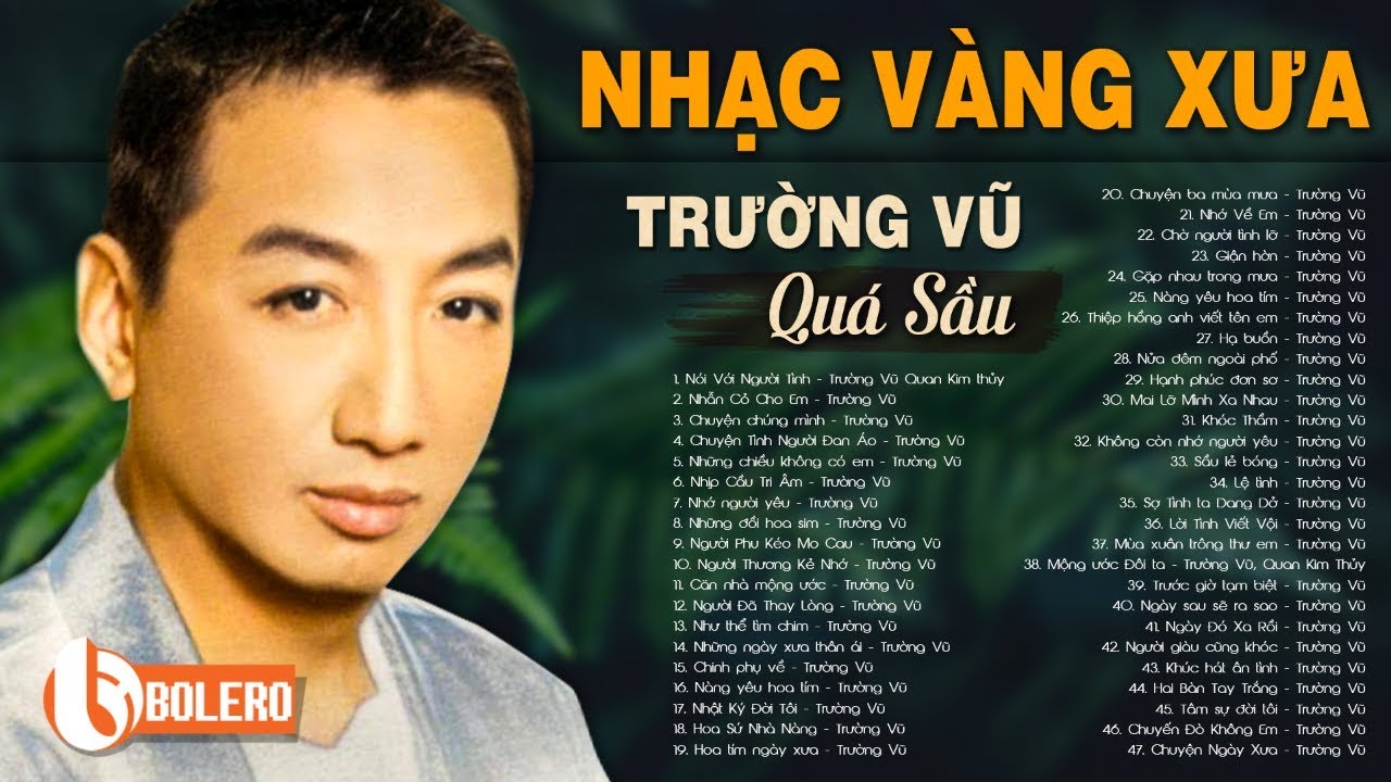 Nói Với Người Tình, Nhẫn Cỏ Cho Em - Trường Vũ | Nhạc Vàng Xưa TRƯỜNG VŨ Chọn Lọc Sầu Nhất Quả Đất