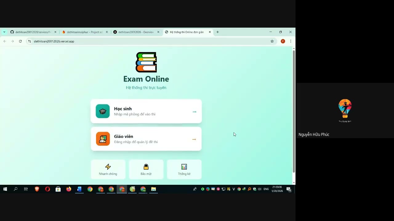 Web tạo đề thi Toán nhanh chóng - Web biên dịch Latex - Google AI Studio