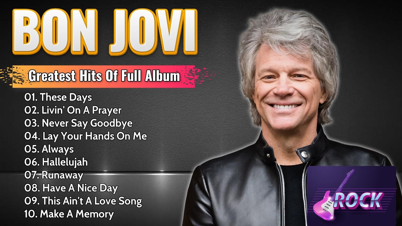 Bon Jovi Greatest Hits Full Album - Relive the Classic Rock Sound of the 80s and 90s