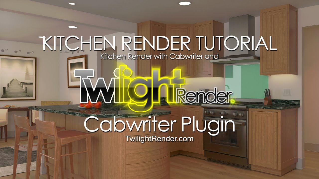 Kitchen Design In SketchUp with Cabwriter and Twilight Render