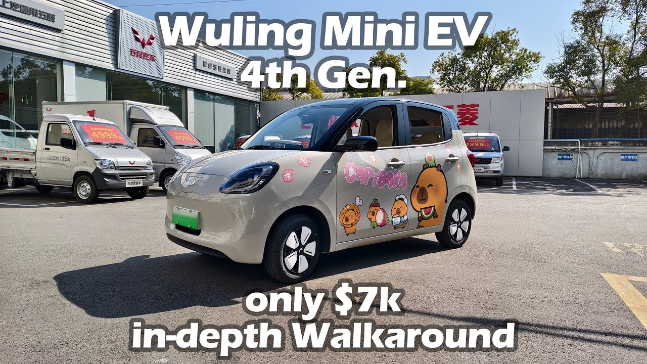 2025 New 4th Gen Wuling Hongguang Mini EV 4-Door Edition in-depth Walkaround - Big Bear Test Car