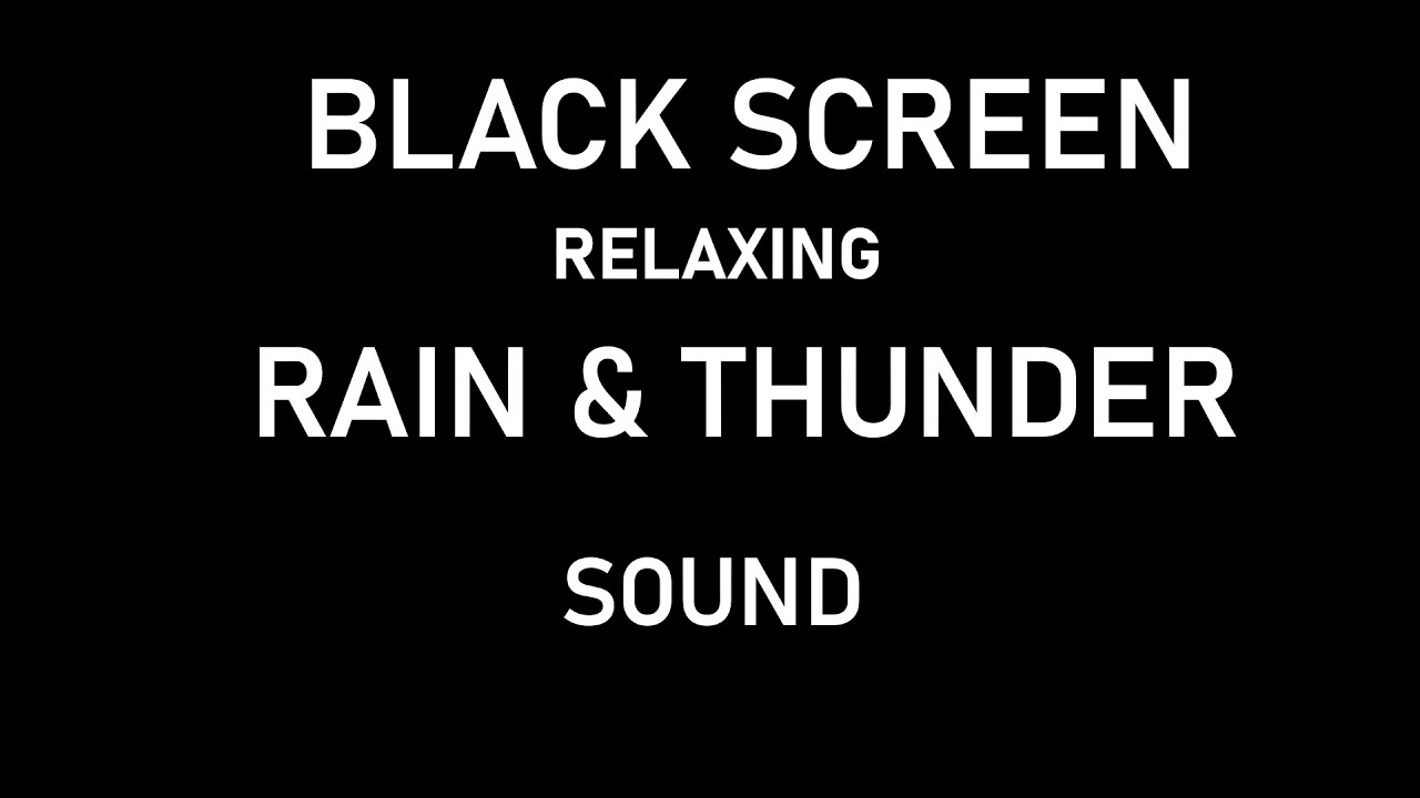 Black Screen Rain & Thunder Sound For Sleeping | 8 Hour Relaxing Sounds