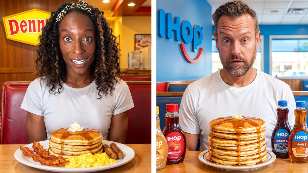 Мы попробовали американский завтрак в Denny's и IHOP... Потому что вы нам так посоветовали!
