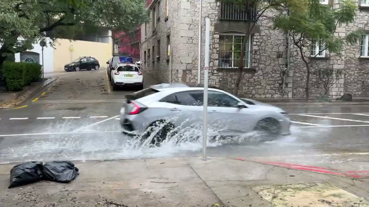 Storm Kristin batters the Rock with heavy rain & gale force winds