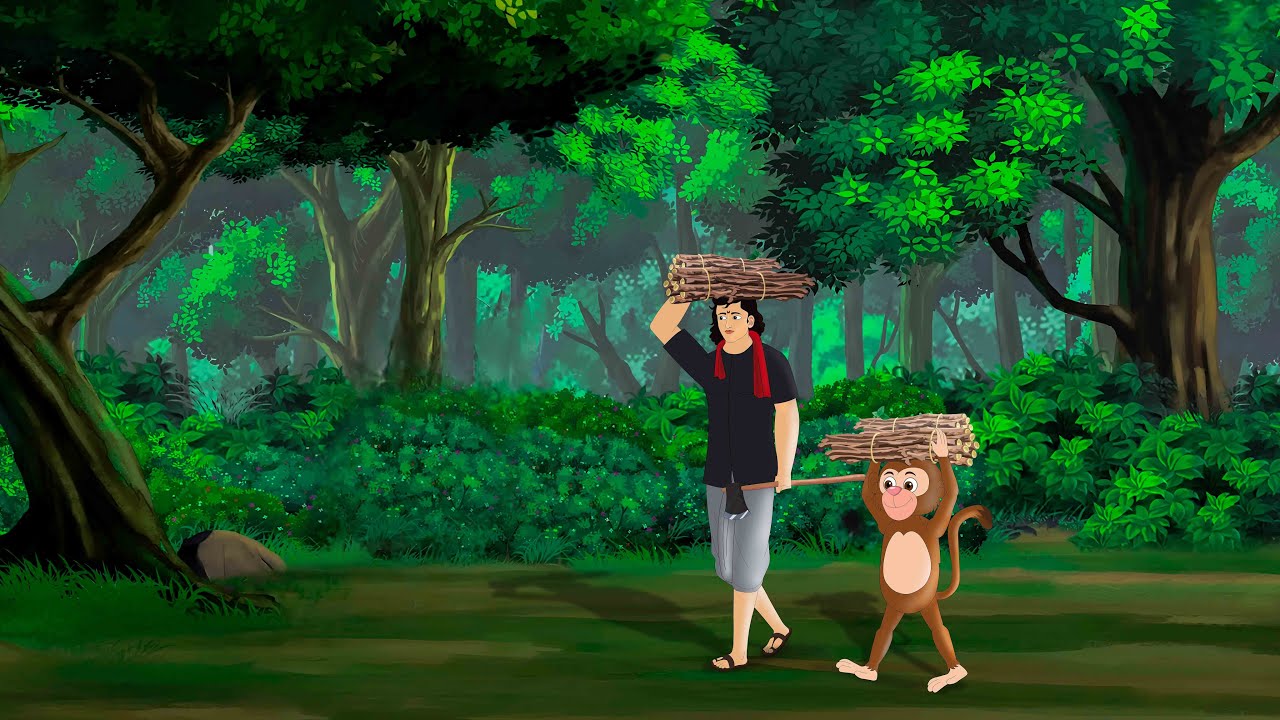 तकदीरवाला और रहस्यमयी बंदर | Hindi Story | Hindi kahaniyan | Moral Stories | Cartoon Story