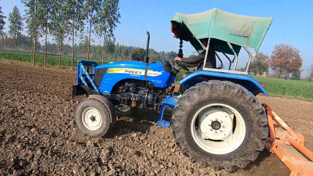 Part - 1 Preet 6049 tractor average in 8 feet rotavator