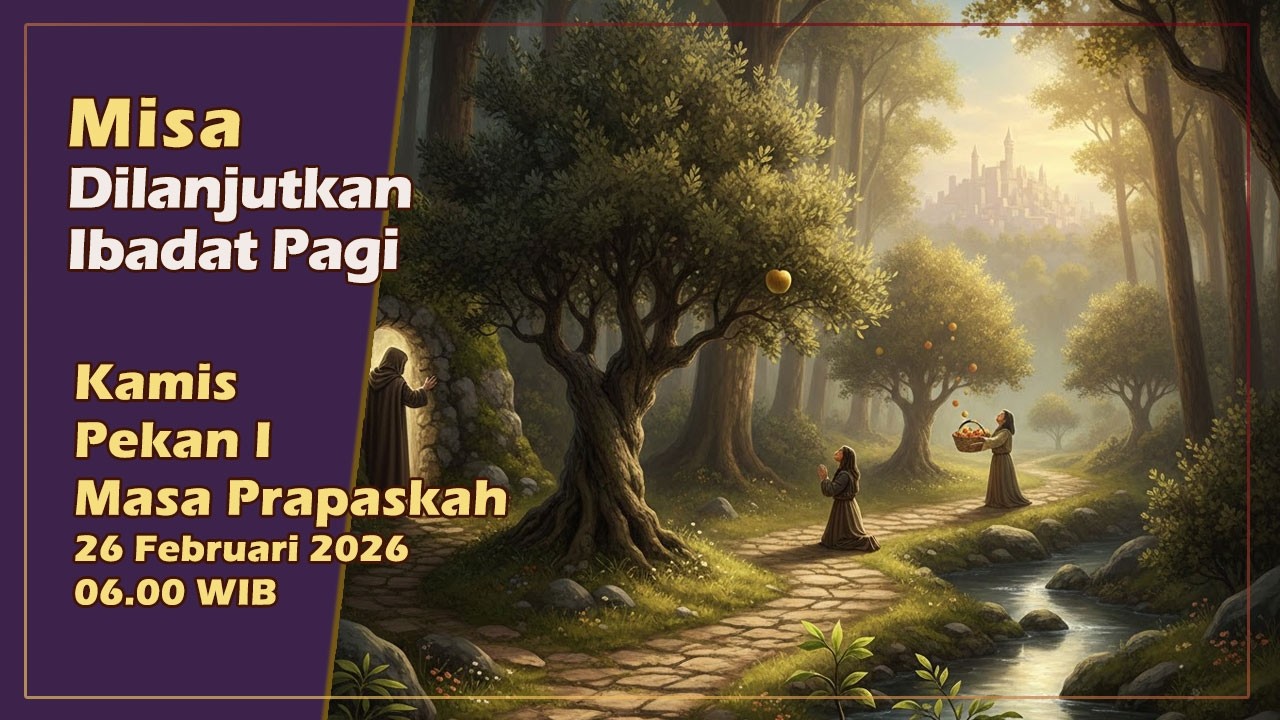 MISA DILANJUTKAN IBADAT PAGI, KAMIS PEKAN I MASA PRAPASKAH, 26 FEBRUARI 2026, 06.00 WIB