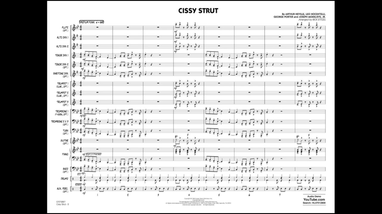 Cissy Strut arranged by Rick Stitzel