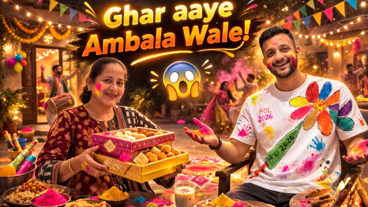 Ghar Aaye Ambala Wale! 😱 Holi Season, Office T-Shirt Competition & India’s Big Win! 🇮🇳🏏🎨