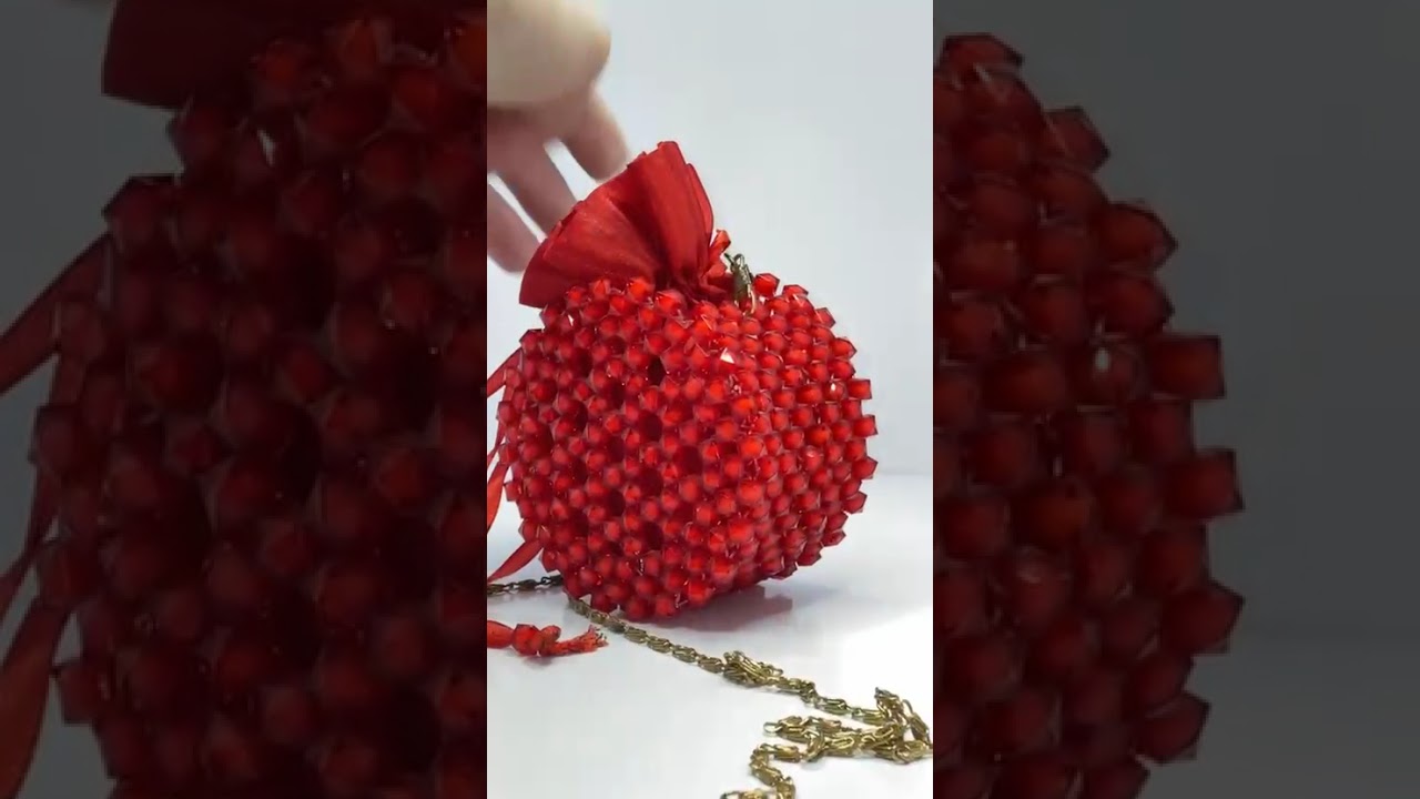 beaded handmade mini bag 
