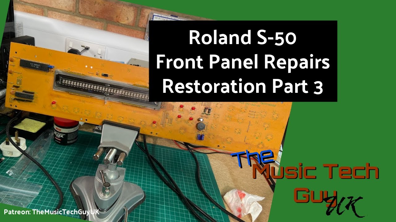 Roland S-50 - Front Panel Repairs - Restoration Part 3