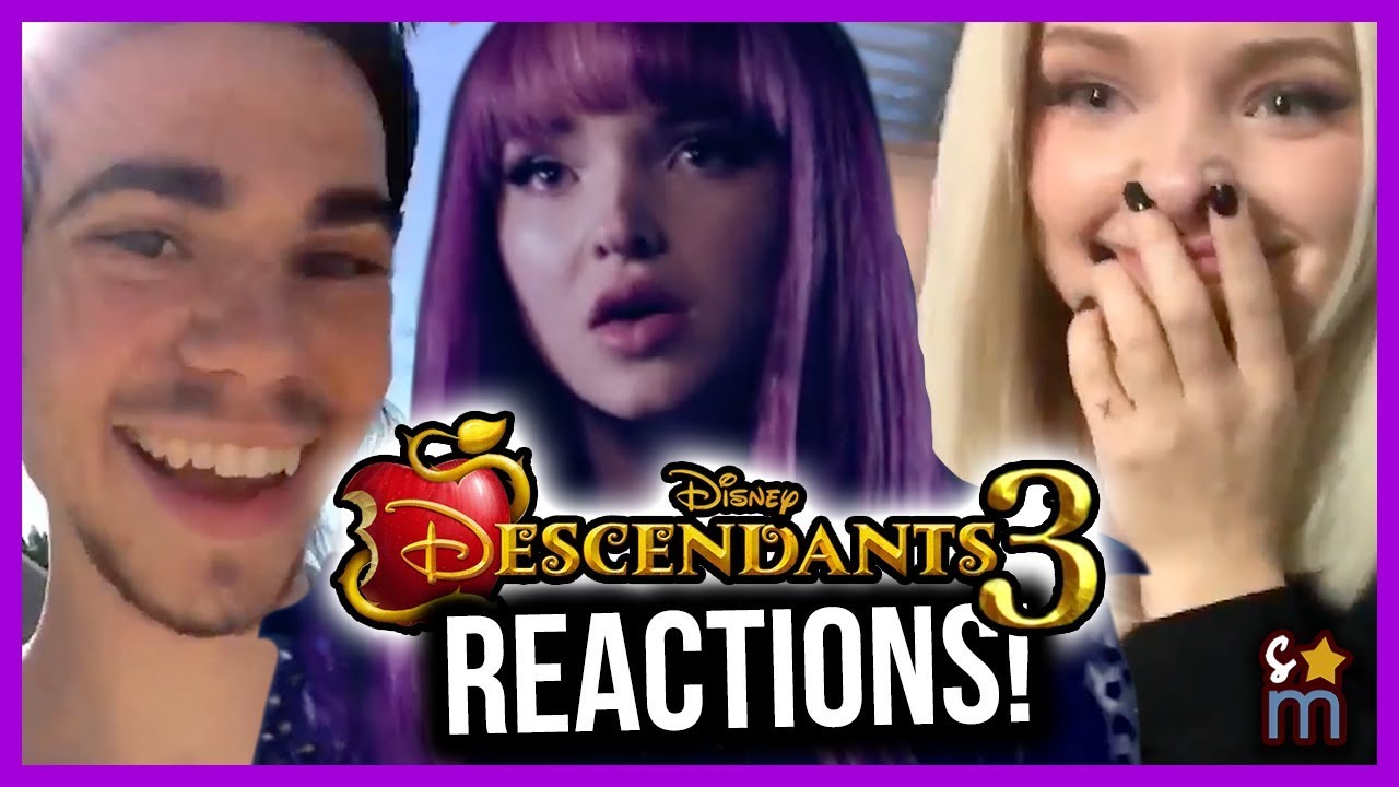 Descendants Cast REACTS to DESCENDANTS 3 Trailer & Announcement - Dove Cameron, Sofia Carson