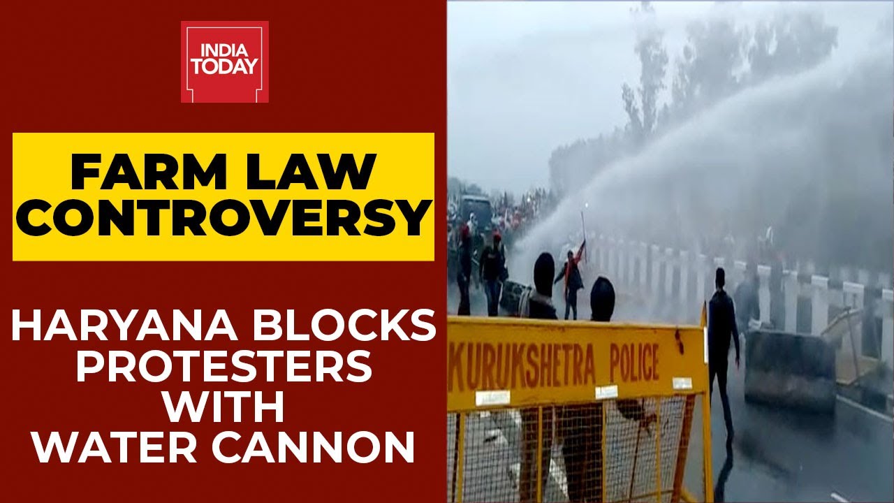 Anti-Farms Law: Haryana Blocks Protesters With Water Cannons | India Today