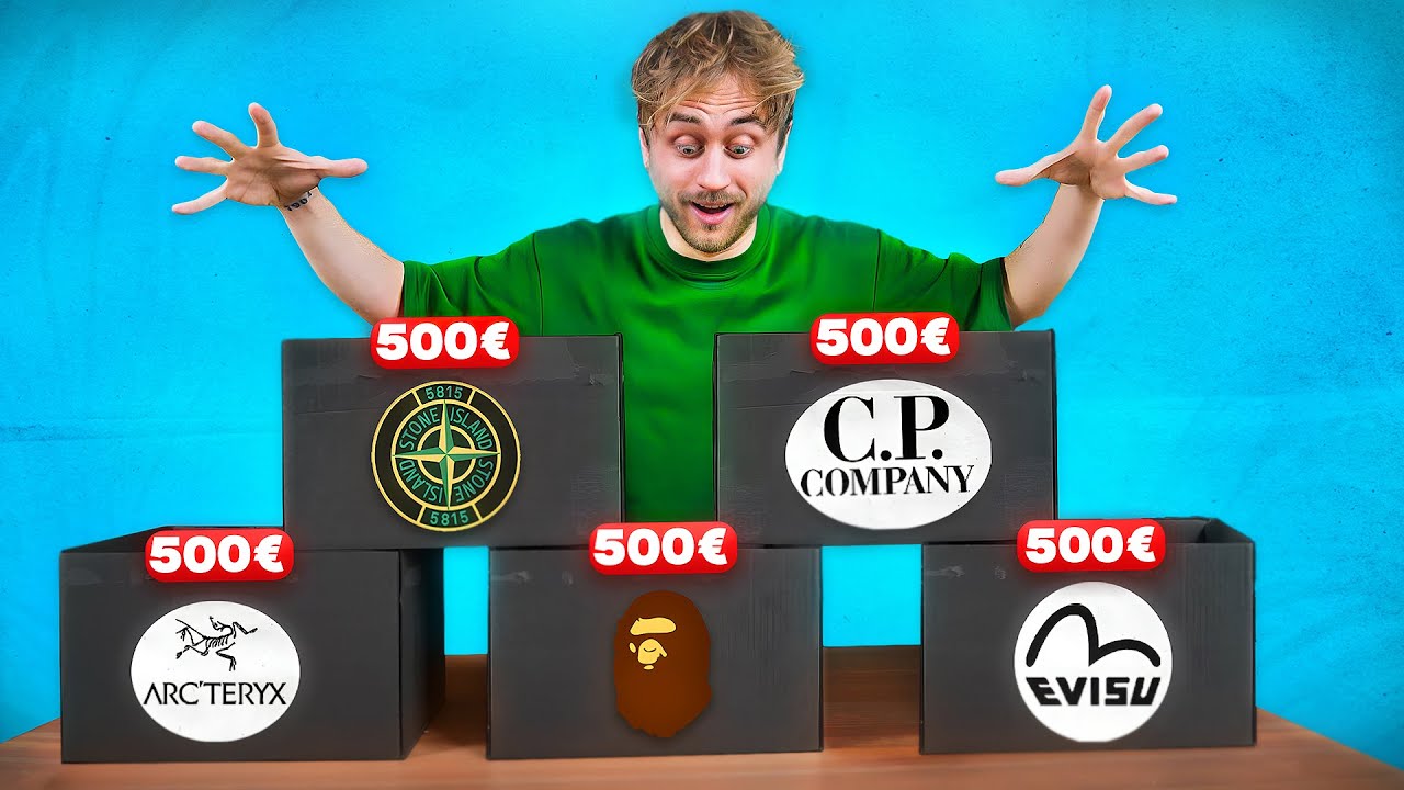 J'ouvre 5 BOÎTES MYSTÈRE HYPE à 2500€ 🔥 (Stone Island, C.P. Company, Evisu…)