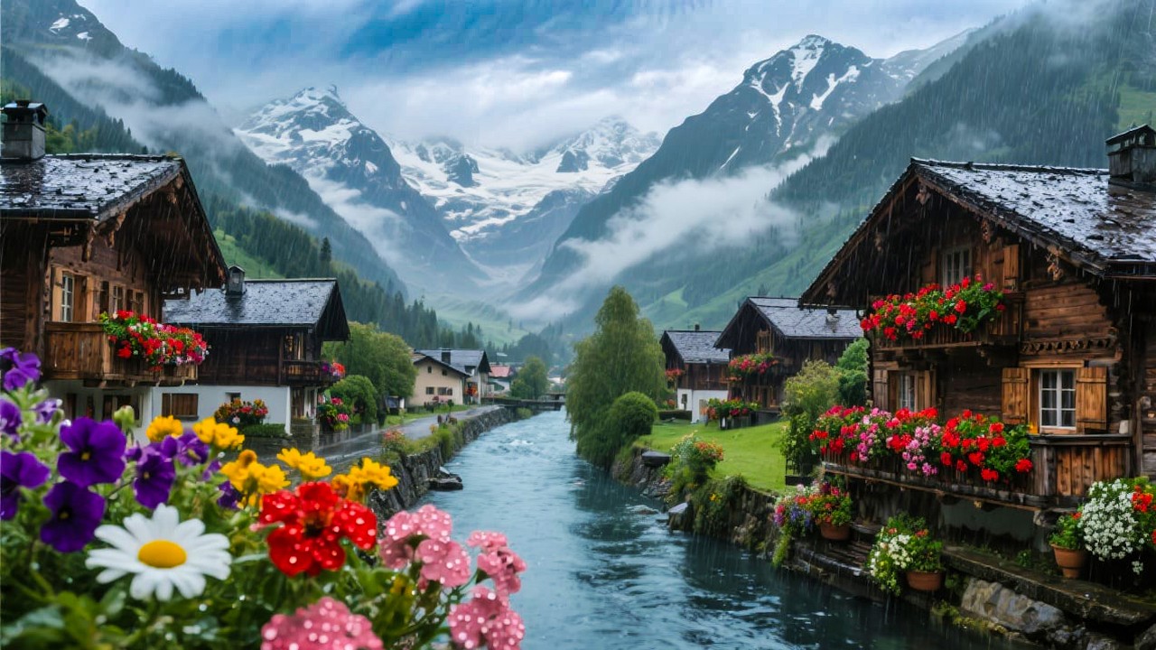 THUNDERSTORM IN ZINAL – Rainy, Heavenly Summer in the Swiss Countryside 🇨🇭 SEE YOU IN SWITZERLAND