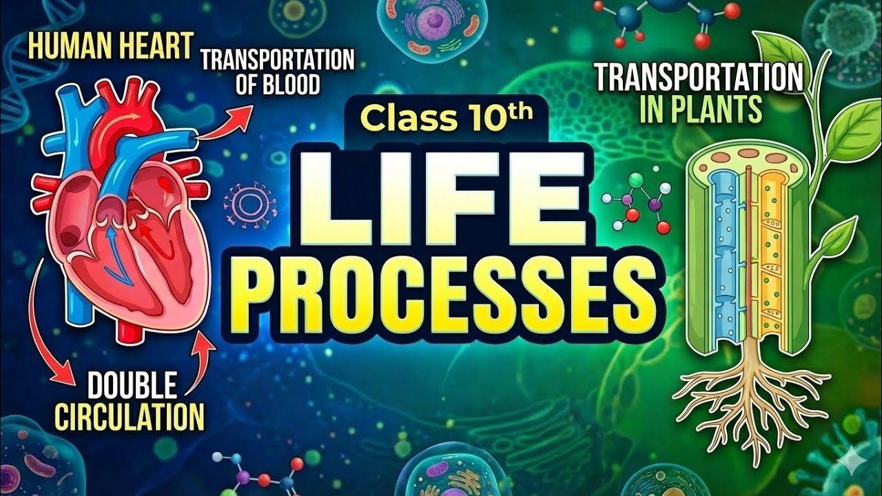 Life Processes Class-10 Science | CBSE NCERT | Transportation of Blood, Heart  #trending #class10 