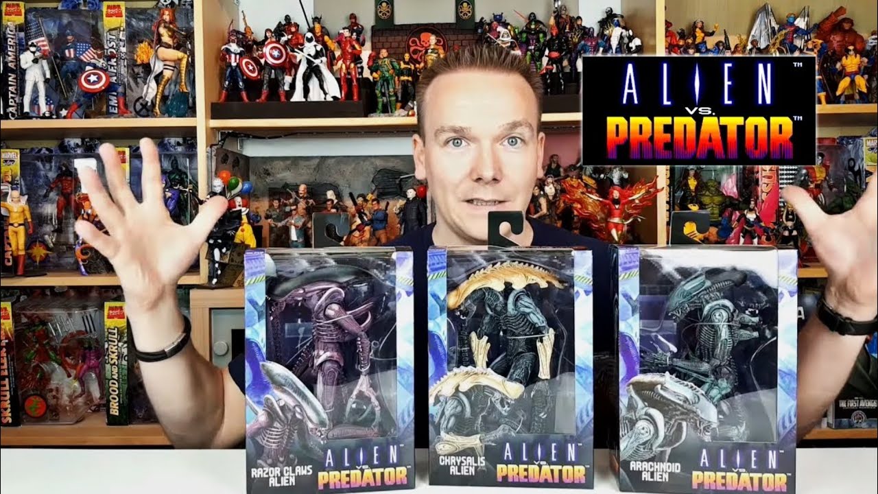 Neca Toys Aliens vs Predator Arcade Chrysalis & Razor Claws & Arachnoid Review