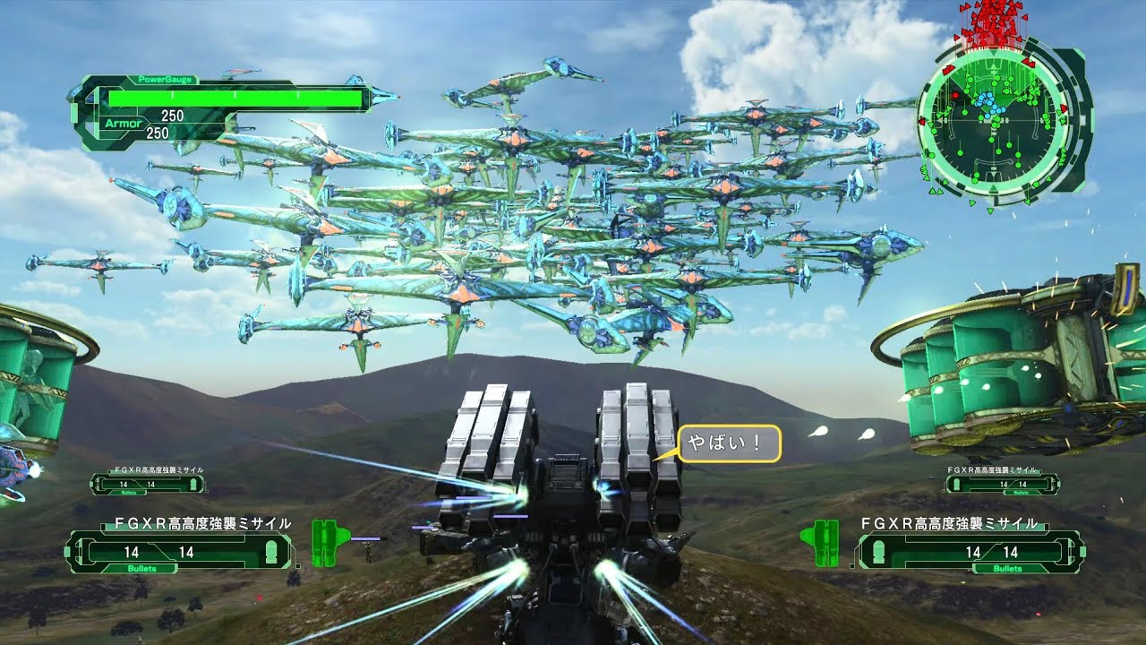 【地球防衛軍6】フェンサー最強のFGXRで暴れる動画 DLC1 M14 山域調査作戦 INF 初期体力フェンサー
