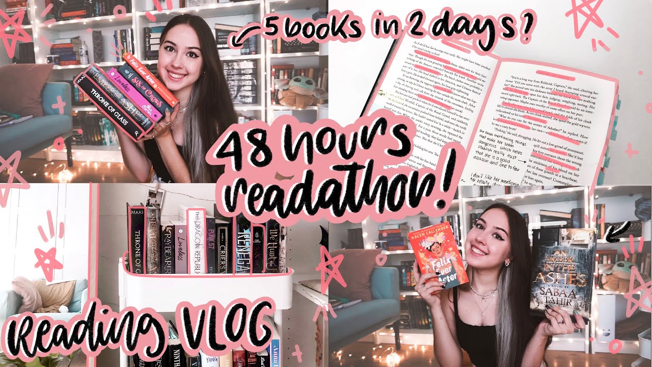 trying to read 5 books in 48h READATHON! // JUNE READING VLOG