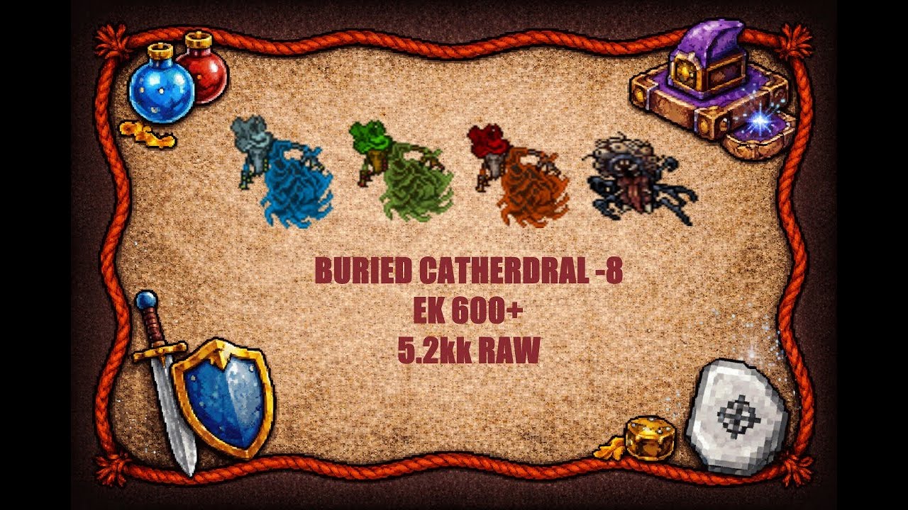 TIBIA Spectres Buried Cathedral -8 – 600+ EK SOLO