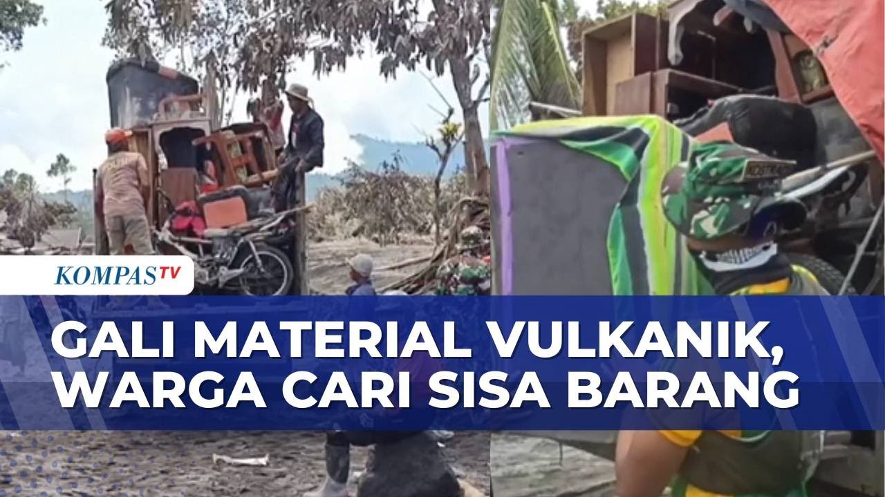 Warga Terdampak Erupsi Semeru Cari Sisa Barang | KOMPAS PETANG