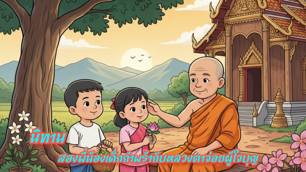 นิทาน สองพี่น้องเด็กกำพร้ากับหลวงตาจ่อยผู้ใจบุญ#นิทาน#นิยาย#เรื่องเล่า