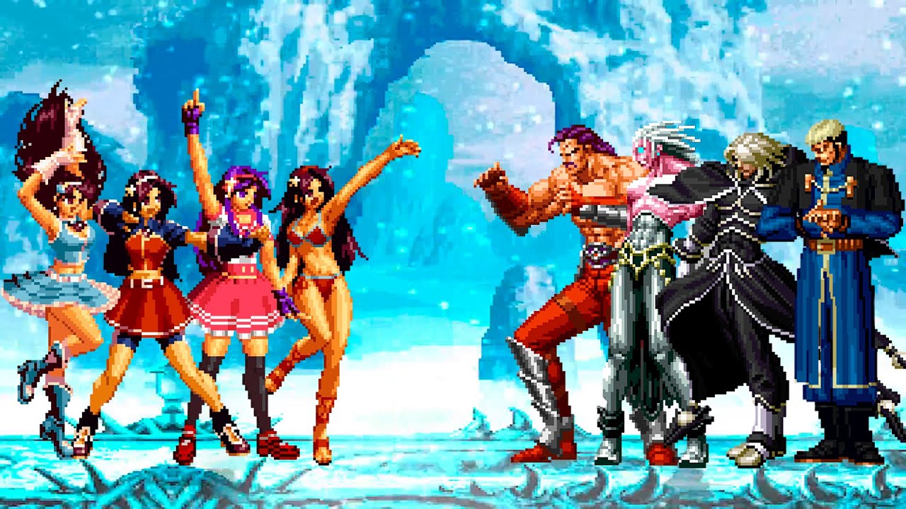 [KOF Mugen] Athena Asamiya Team vs KOF Bosses Team