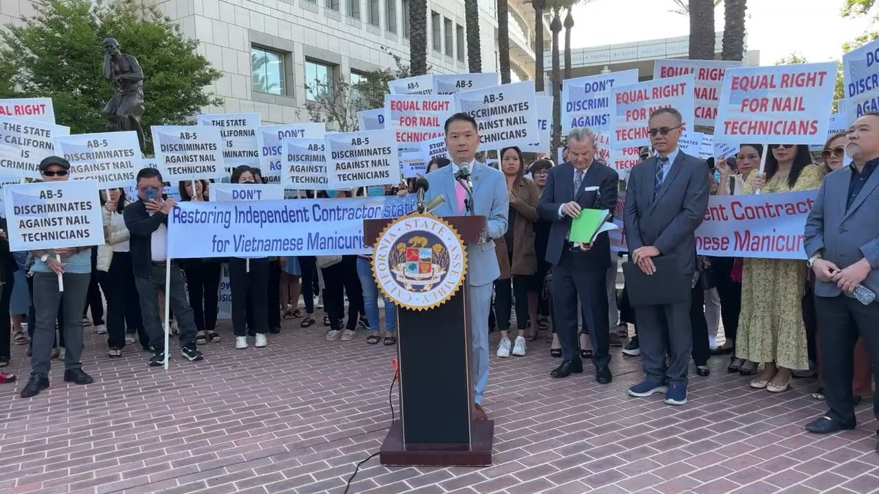 Assemblyman Tri Ta to Announce Federal Lawsuit - Dân biểu Trí Tạ tranh đấu cho ngành nails Video