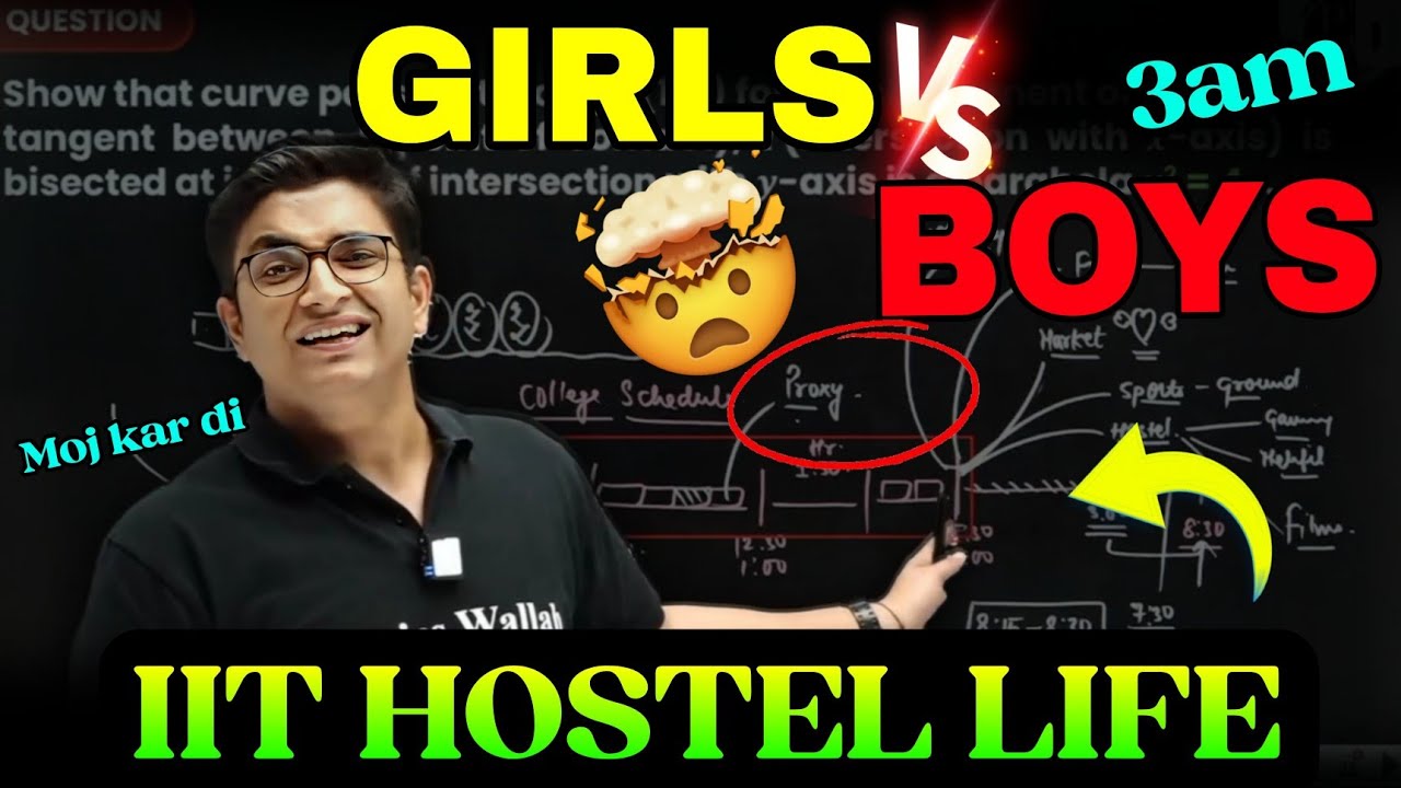 HOSTEL GIRLS VS BOYS LIFE 🤯 |IIT HOSTEL STORY |Sachin Sir Kota Story|Sachin Sir Story |Physicswallah