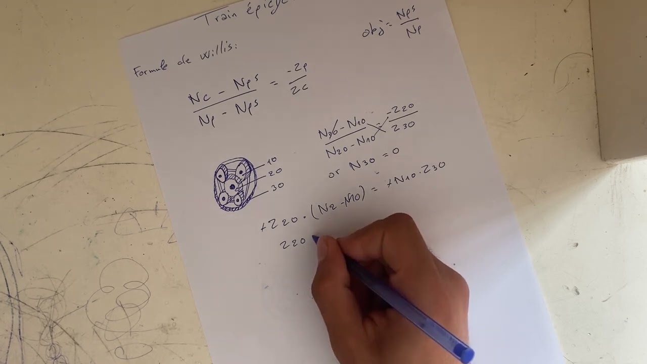Train epicycloïdal (formule de willis) bac technique