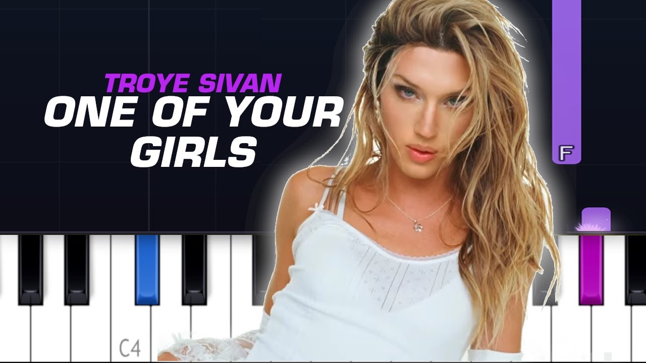 Troye Sivan - One of Your Girls (Piano Tutorial)