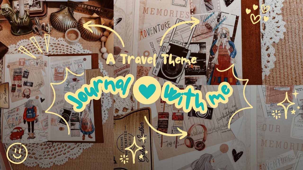 ASMR | Travel Dreams & Journal Pages | Come Journal With Me | A Cozy Travel-Themed Spread | #nobgm 