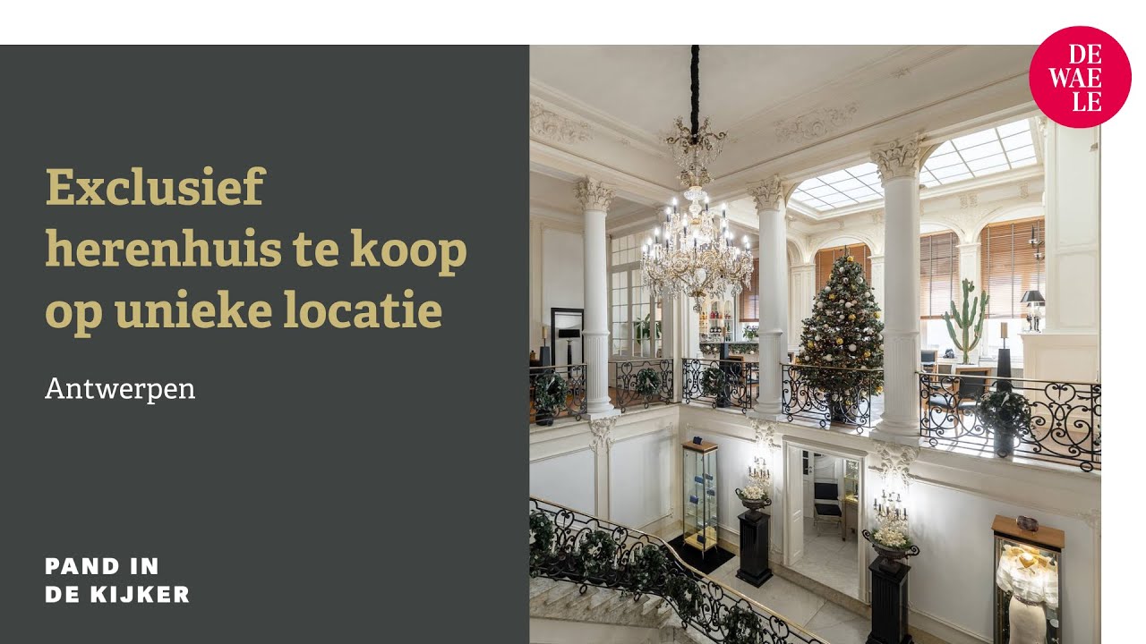 Exclusief herenhuis te koop op een unieke locatie in Antwerpen centrum.