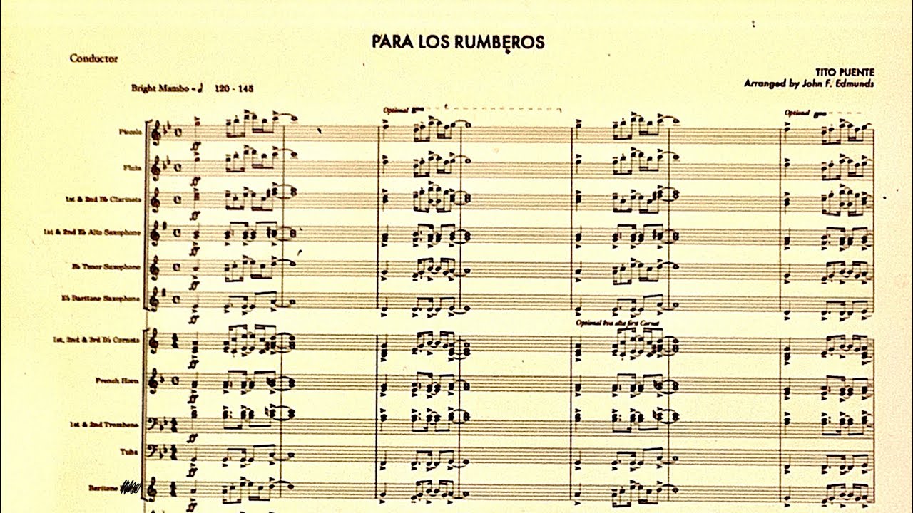 Para Los Rumberos - Arranged by John F. Edmund’s - Tito Puente