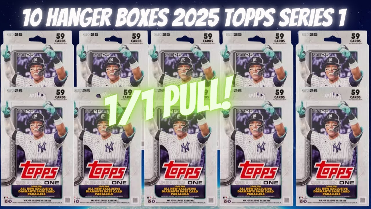 💥 1/1 Pull! 10 2025 Topps Series 1 Hanger Boxes 🤯