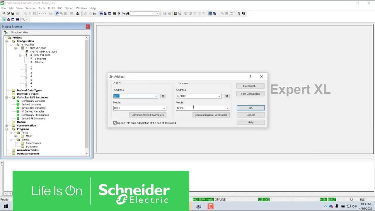How to Correct Control Expert Not Able to Connect with M340 Using USB | Schneider Electric