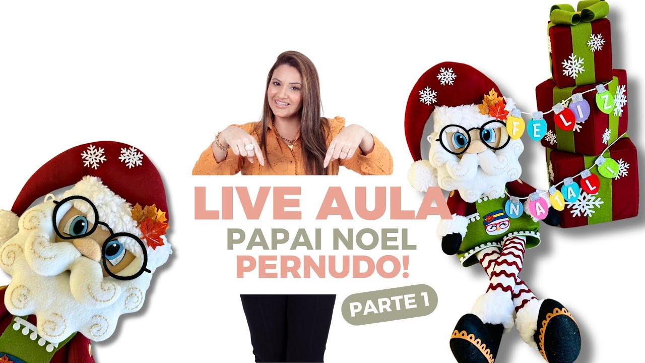 LIVE AULA APOSTILA DIGITAL PAPAI NOEL PERNUDO - ATELIÊ DA BETA