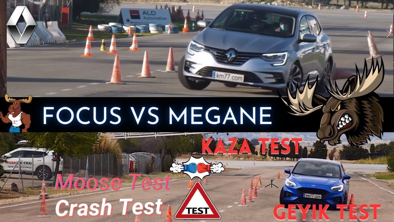 2023 Ford Focus MK4 VS Renault Megane 4 {Moose Test - Crash Test] Geyik testi Kaza Test Yol tutuş