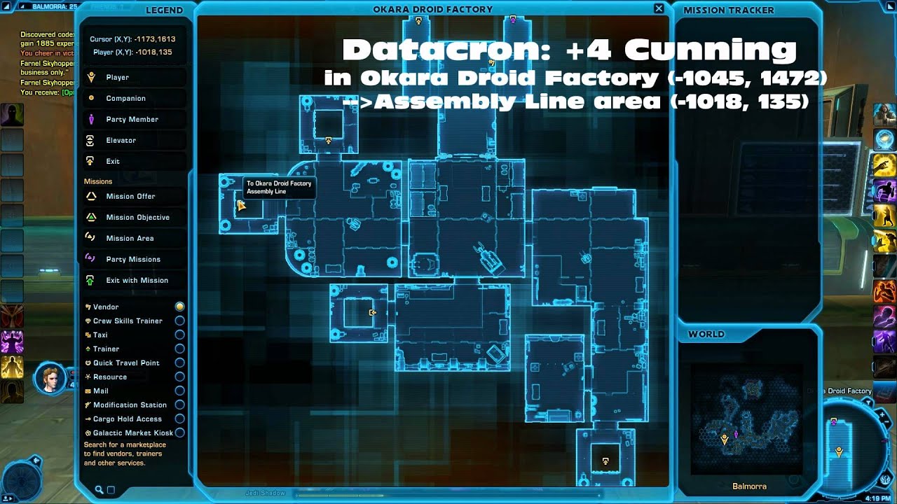 SWTOR Datacron Locations - Balmorra (Republic)