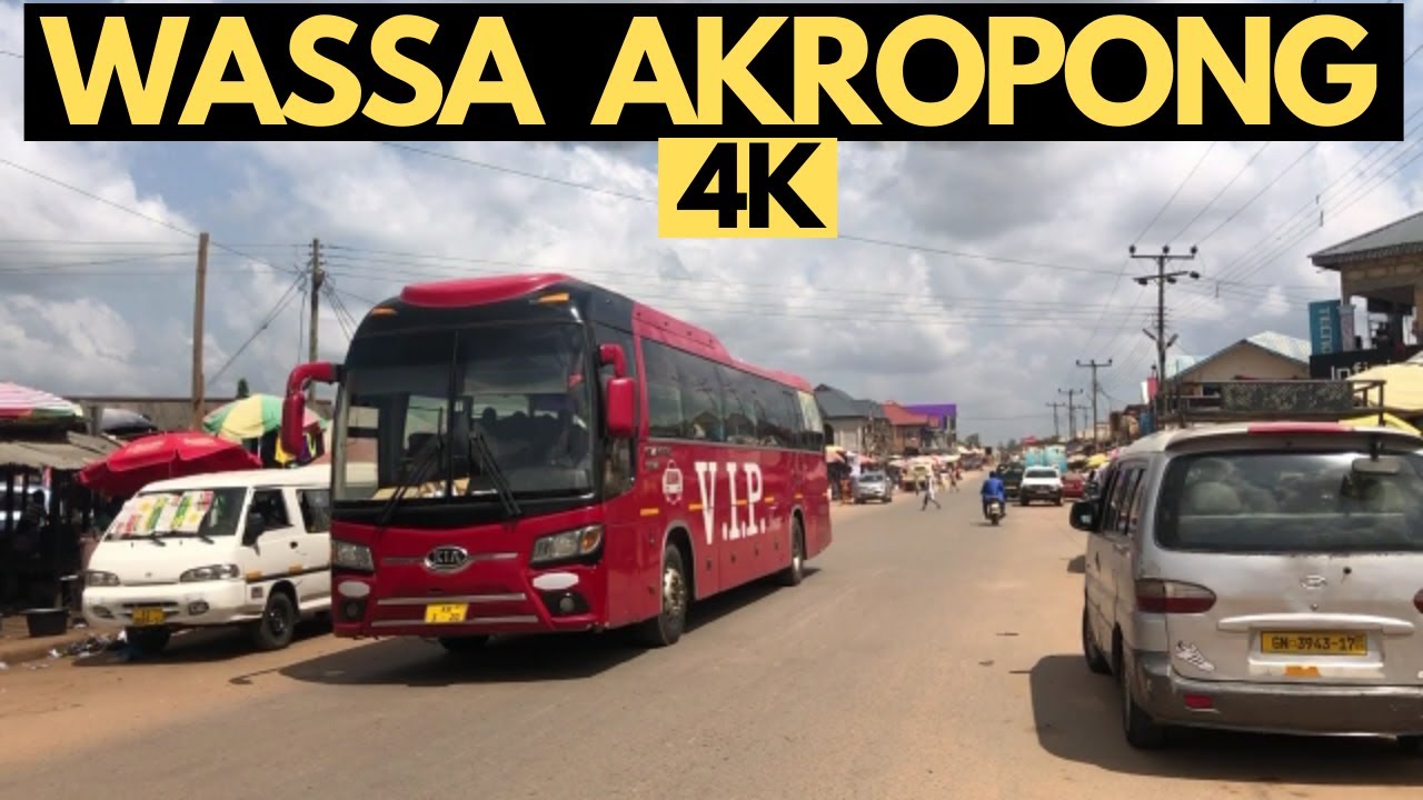 [4K] Welcome to WASSA AKROPONG Town in the Western Region of Ghana 4k.