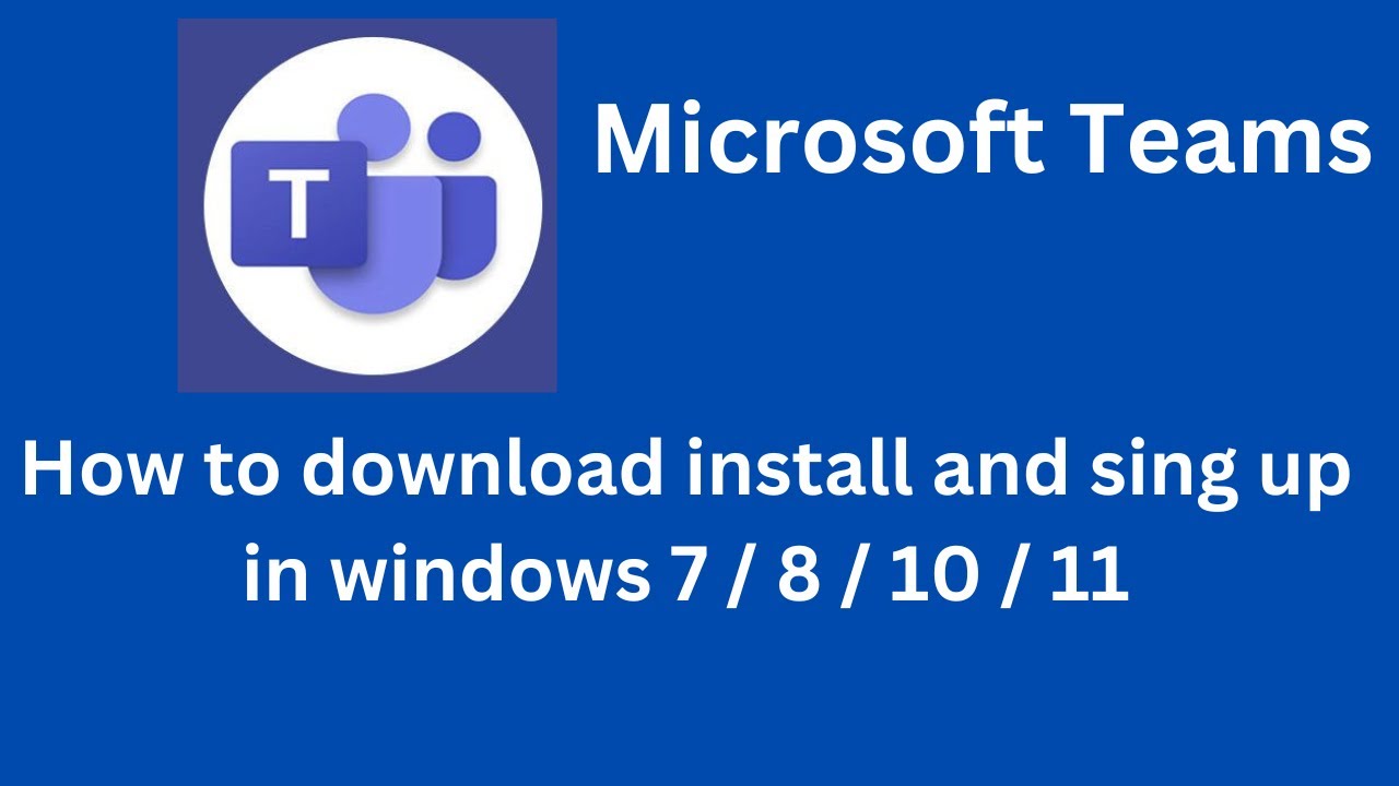 how to download install ms teams windows 7|8|10|11 || how to create ms teams account