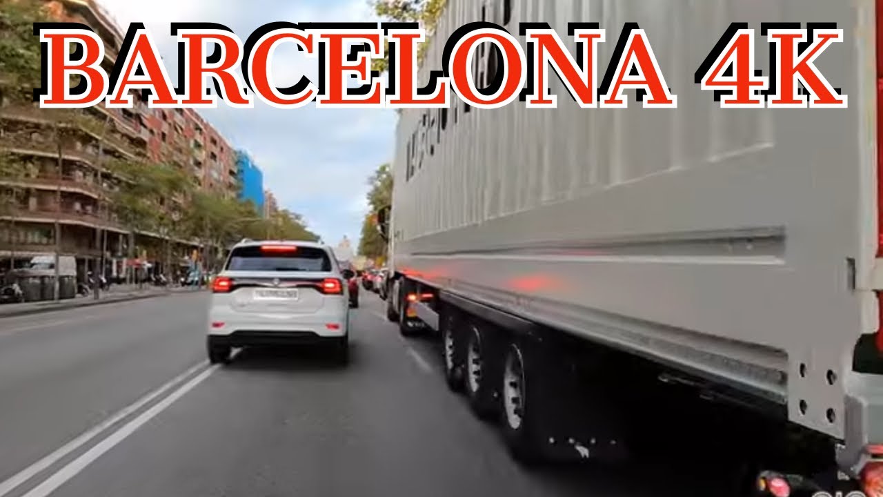 BARCELONA 4K | RUSH HOUR AFTERNOON | DRIVING DOWNTOWN