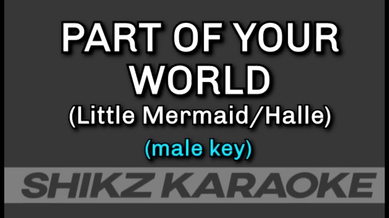 Karaoke - PART OF YOUR WORLD - Halle (male key)
