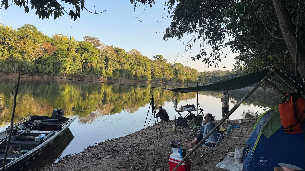 O MELHOR ACAMPAMENTO do mundo juntos com MEUS PAIS com CACHARA frito daquele jeito🎣🎣