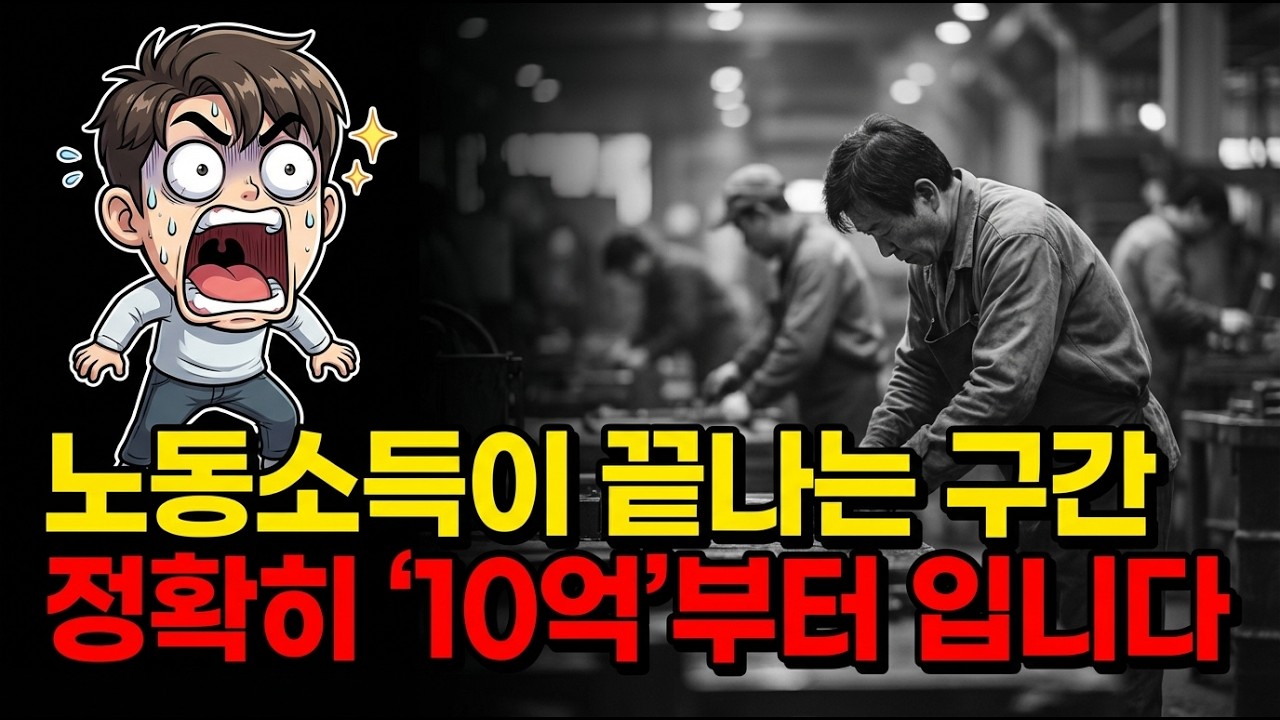노동소득이 끝나는 구간, 정확히 10억부터입니다